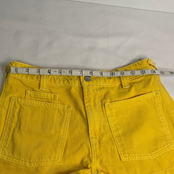 Free People Vibrant Yellow Jean Shorts - Picture 6 of 7